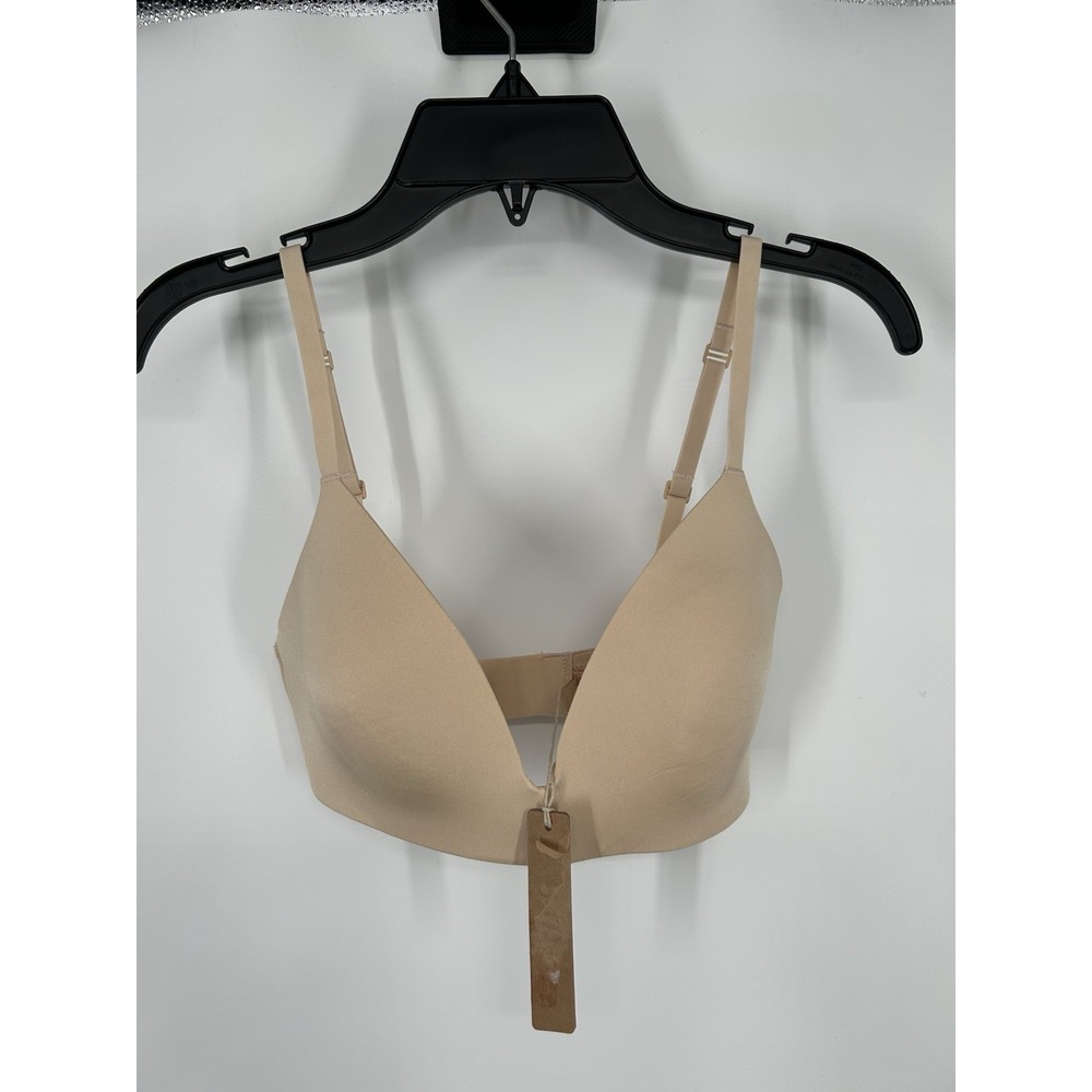 Skims Wireless‎ Form T Shirt Bra Sand Tan Beige Padded Adjustable Size 32C